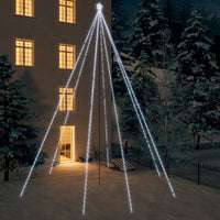 Luci Albero Natale Interni Esterni 1300 LED Bianco Freddo 8 m cod 9560