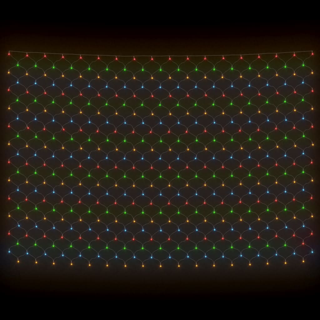 Luci di Natale a Rete Colorate 3x3m 306 LED Interni Esterni 328781