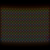 Luci di Natale Rete Colorate 4x4m 544 LED Interni Esterni 328785