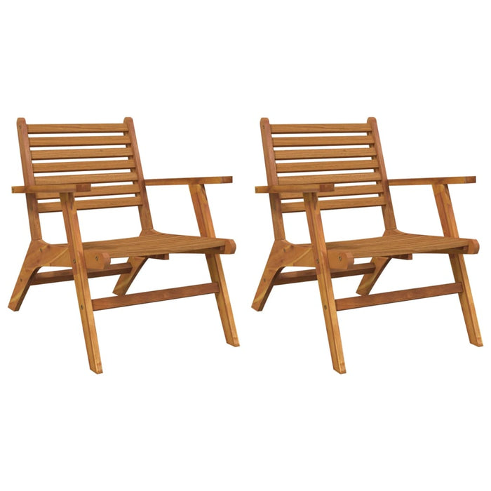 Sedie da Giardino 2 pz in Legno Massello d'Acacia  cod mxl 36278