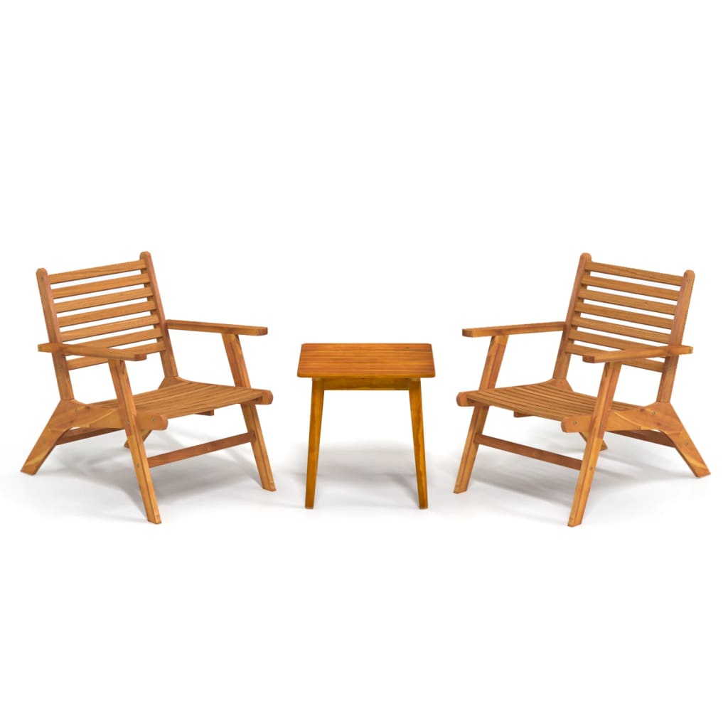 Set da Bistrot 3 pz in Legno Massello di Acacia cod mxl 39358