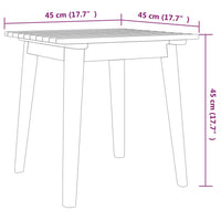 Set da Bistrot 3 pz in Legno Massello di Acacia cod mxl 39358