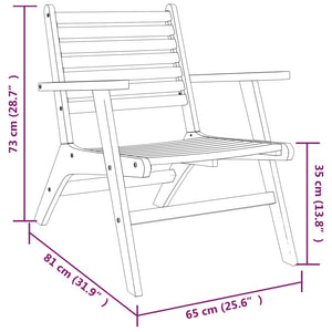 Set da Bistrot 3 pz in Legno Massello di Acacia cod mxl 39358