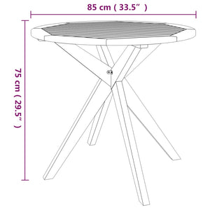 Tavolo Da Giardino 85x85x75 cm in Legno Massello di Acacia 316254