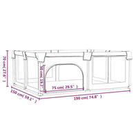 Box per Bambini con 2 Porte Grigio Chiaro Tessuto Oxford 10307