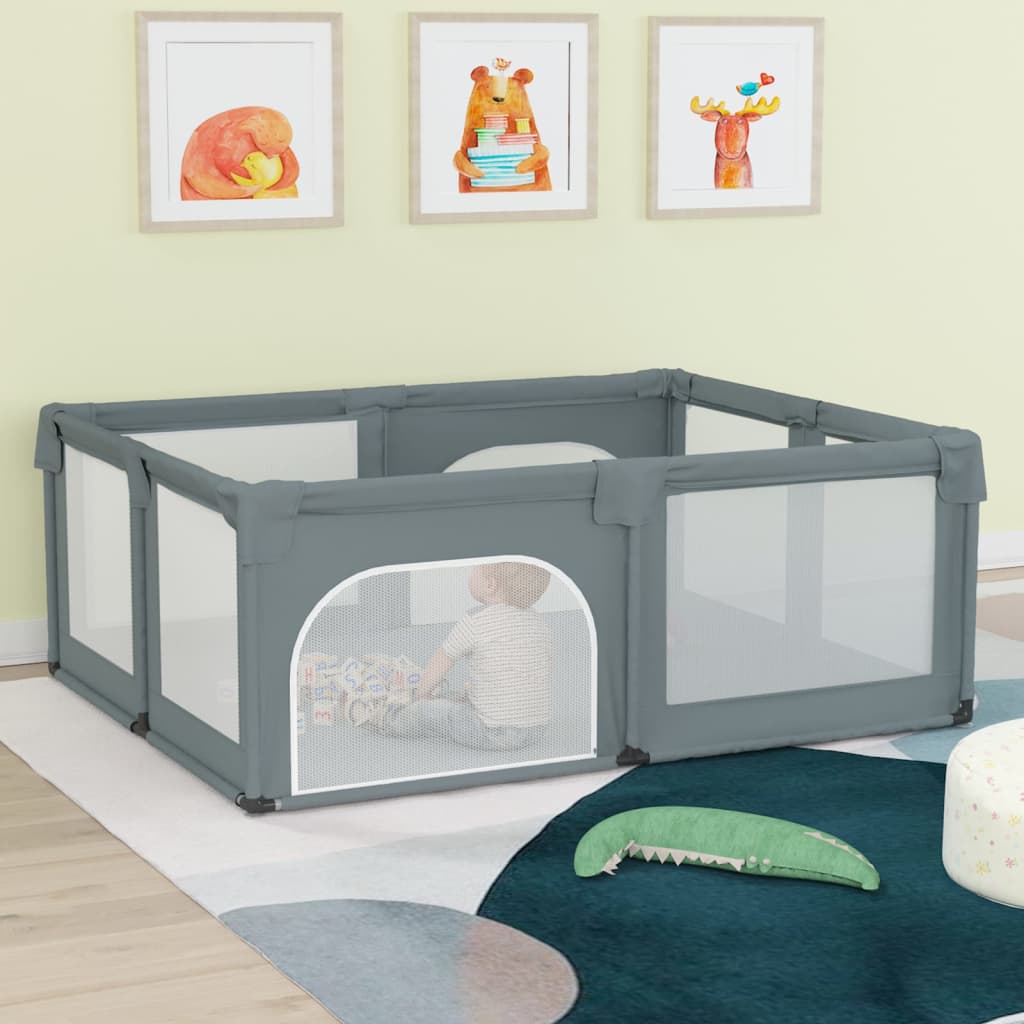 Box per Bambini con 2 Porte Grigio Chiaro Tessuto Oxford 10307