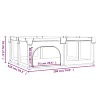 Box per Bambini con 2 Porte Blu Chiaro in Tessuto Oxford 10309