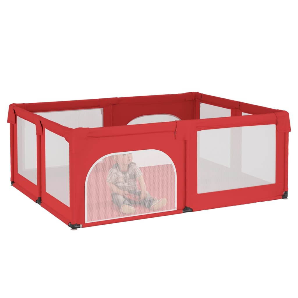 Box per Bambini con 2 Porte Rosso in Tessuto Oxford 10310