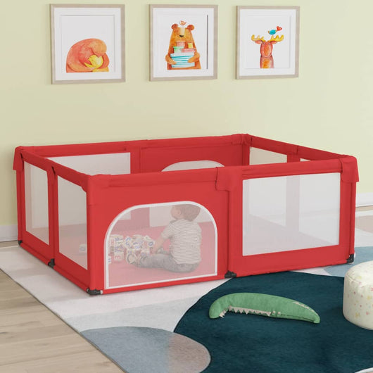 Box per Bambini con 2 Porte Rosso in Tessuto Oxford 10310