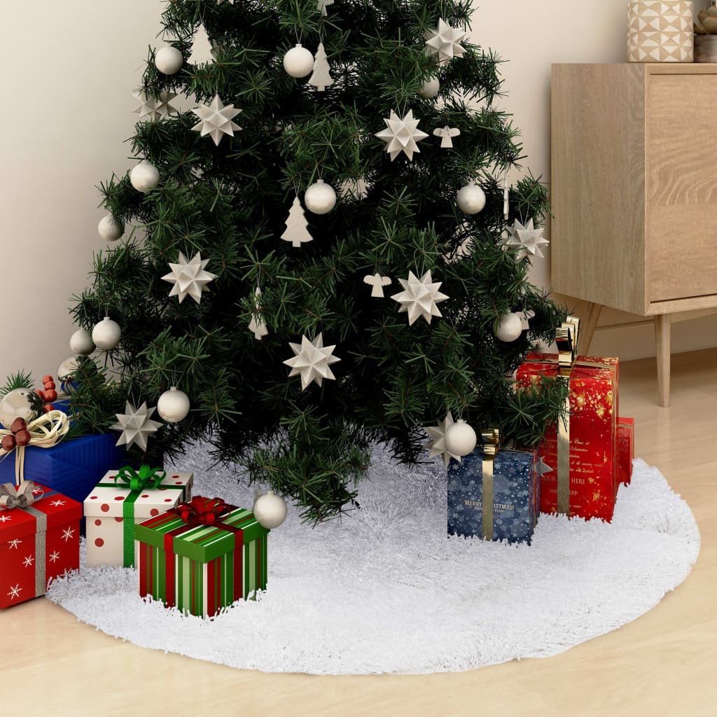 Gonna per Albero di Natale Bianca 90 cm in Similpelle  cod mxl 67902