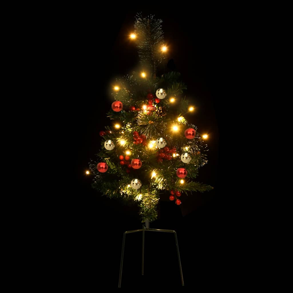 Alberi di Natale Artificiali per Viali 2 pz con LED 76 cm 332835