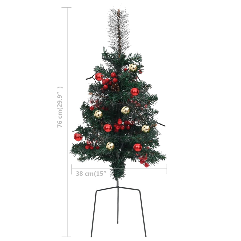 Alberi di Natale Artificiali per Viali 2 pz con LED 76 cm 332835