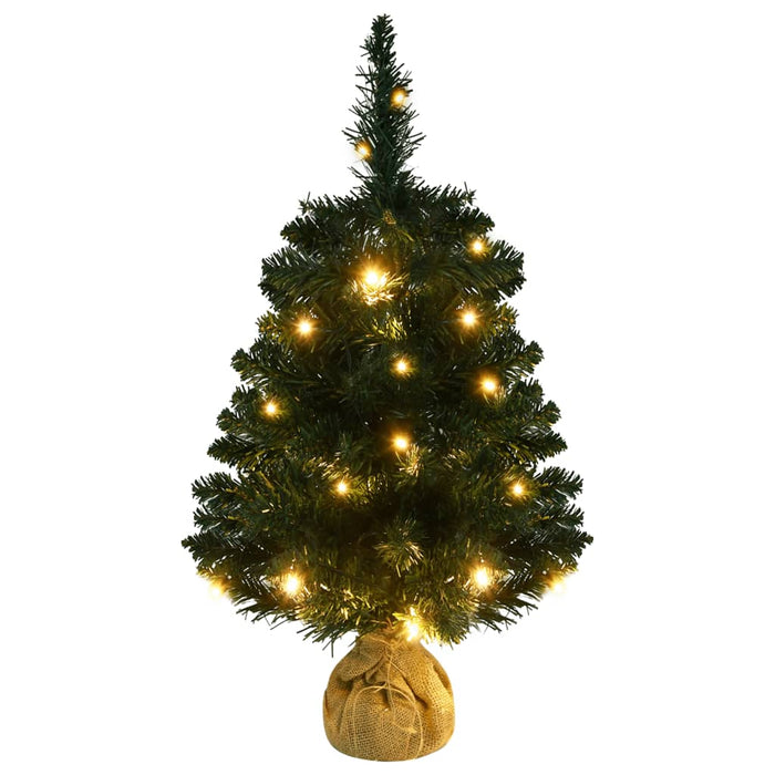 Albero di Natale Artificiale con Supporto e LED Verde 60 cm PVC cod mxl 58105