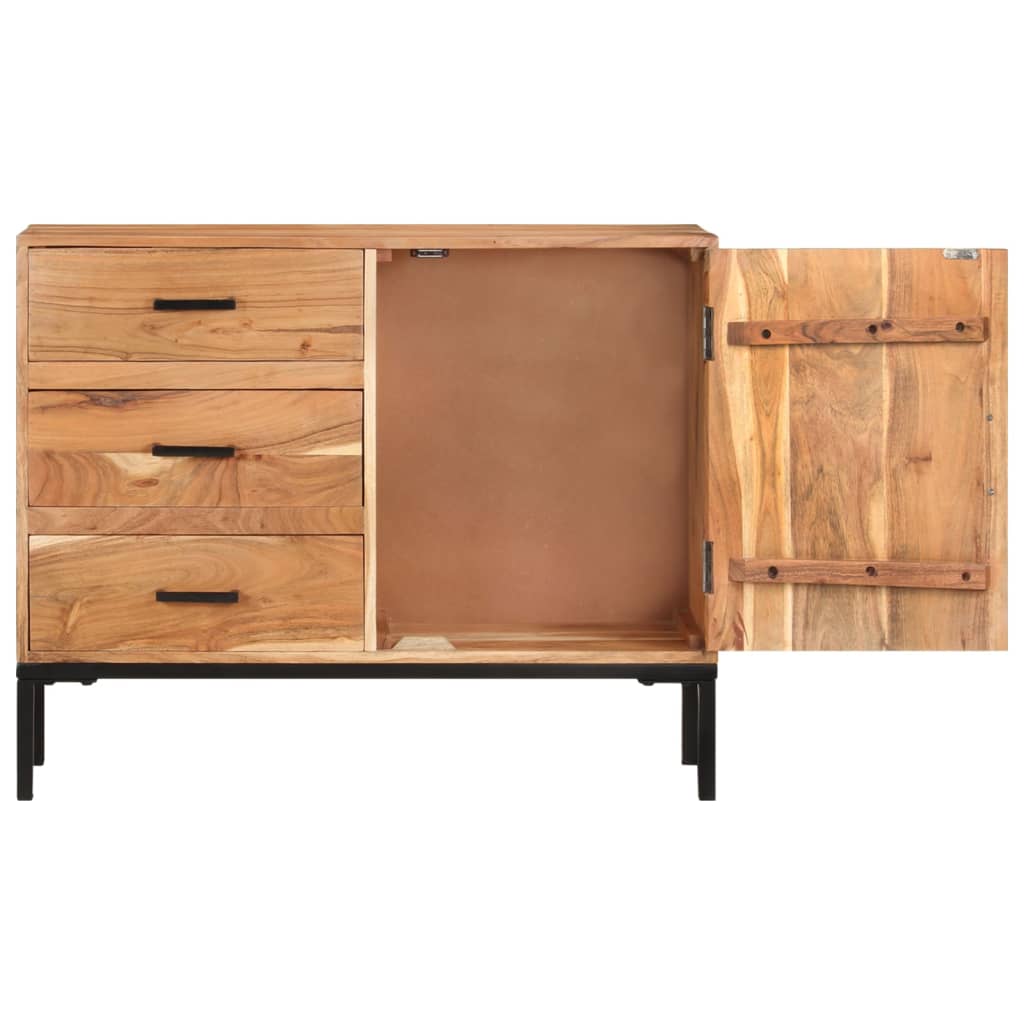 Credenza 88x30x73 cm in Legno Massello di Acacia