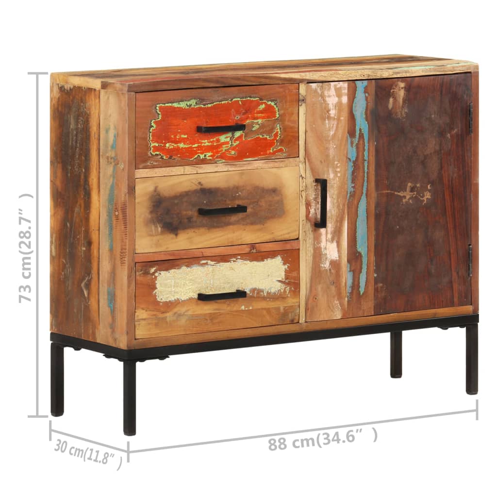 Credenza 88x30x73 cm in Legno Massello di Recupero cod mxl 59274