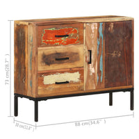 Credenza 88x30x73 cm in Legno Massello di Recupero cod mxl 59274