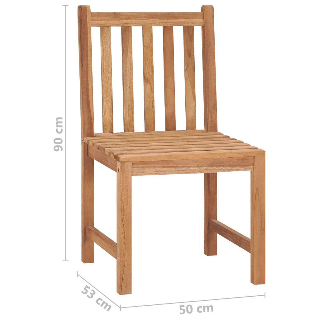 Sedie da Giardino 4 pz in Legno Massello di Teak 3073085