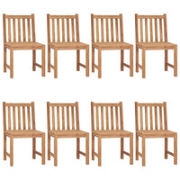 Sedie da Giardino con Cuscini 8 pz in Legno Massello di Teak cod mxl 13014