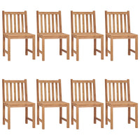 Sedie da Giardino con Cuscini 8 pz in Legno Massello di Teak cod mxl 45229