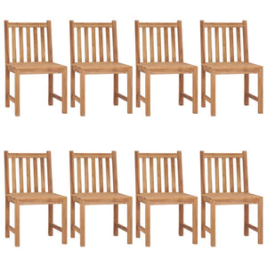 Sedie da Giardino con Cuscini 8 pz in Legno Massello di Teak 3073166