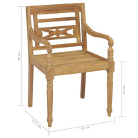 Sedie Batavia 6 pz in Legno Massello di Teak cod mxl 5940