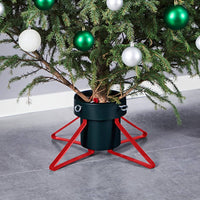 Base per Albero di Natale Verde e Rossa 46x46x19 cm cod mxl 60187