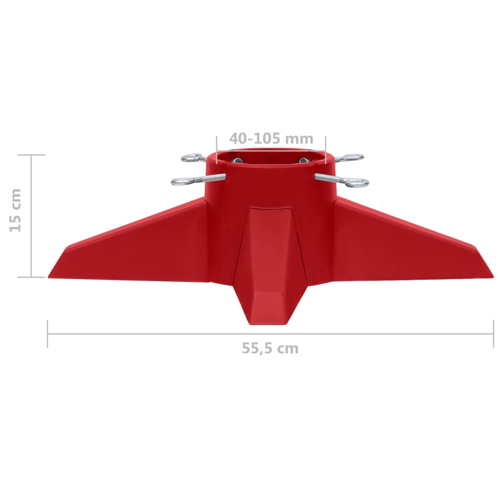 Base per Albero di Natale Rossa 55,5x55,5x15 cm cod 12193