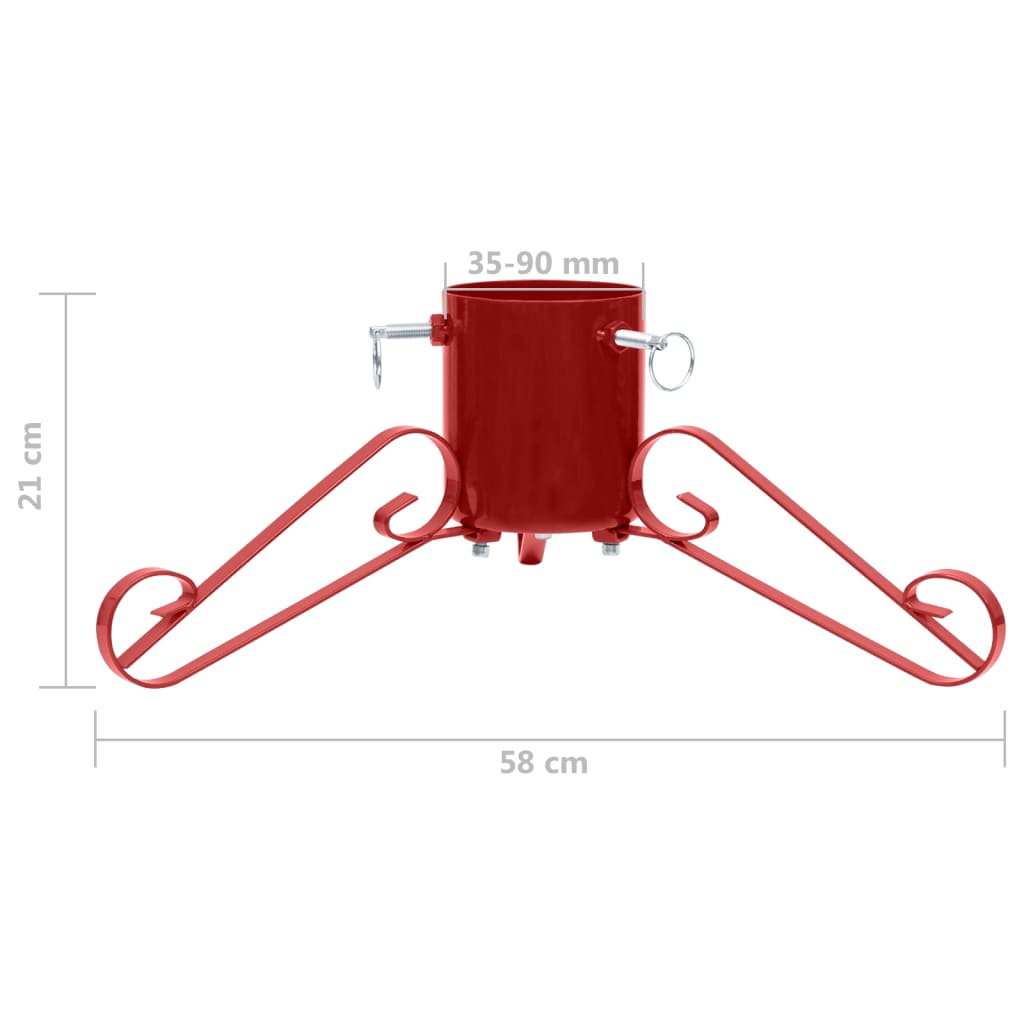 Base per Albero di Natale Rossa 58x58x21 cm cod 11331