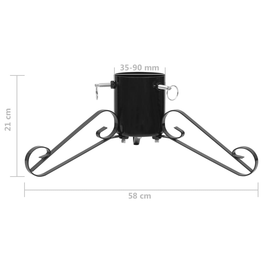 Base per Albero di Natale Nera 58x58x21 cm 331319