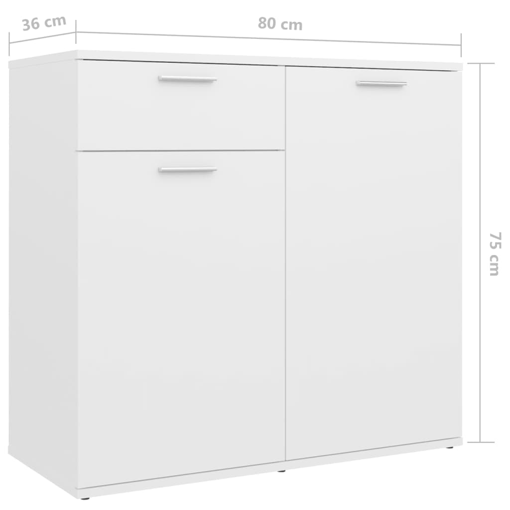 Credenza Bianca 160x36x75 cm in Truciolato