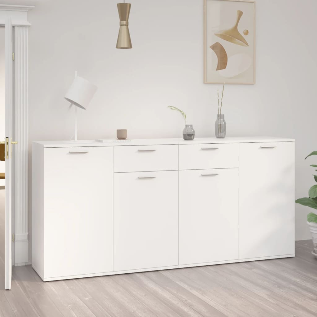 Credenza Bianca 160x36x75 cm in Truciolato