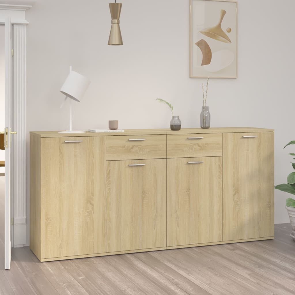 Credenza Rovere Sonoma 160x36x75 cm in Truciolato