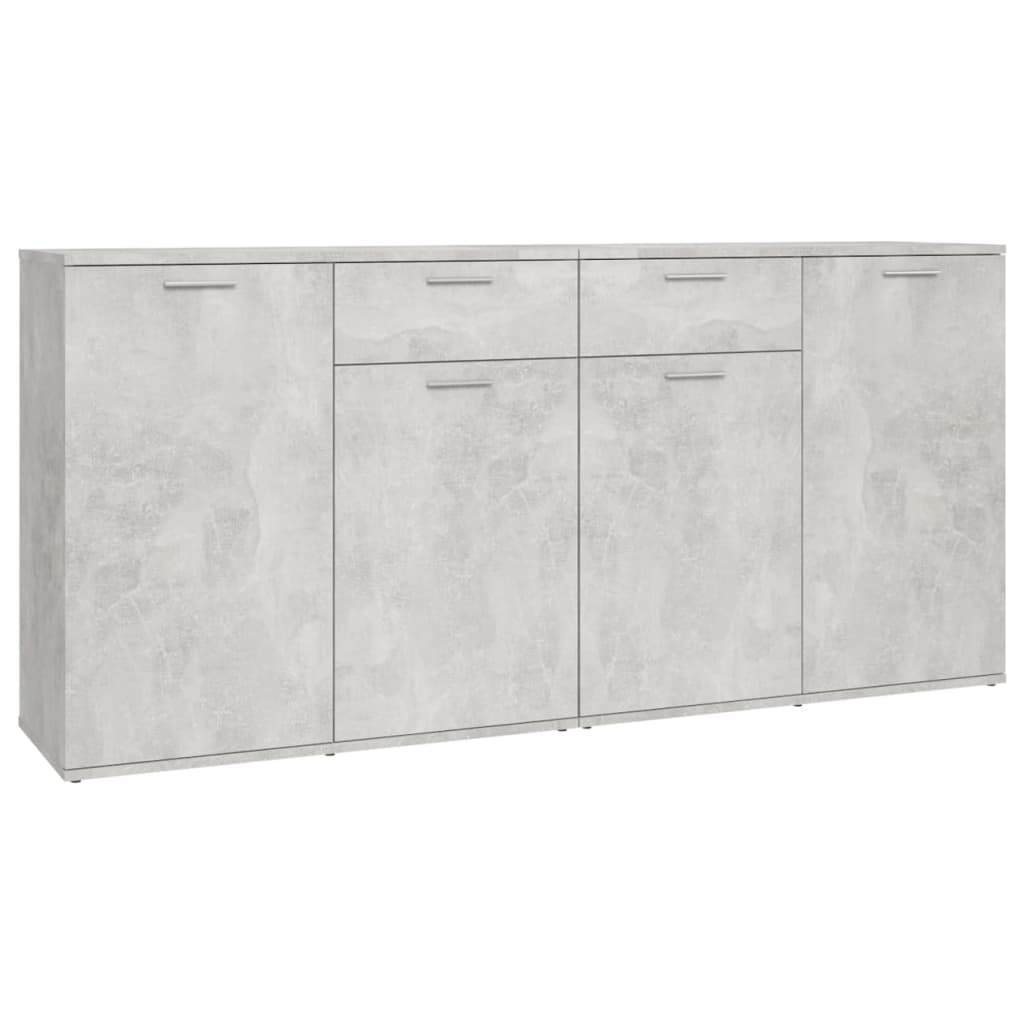 Credenza Grigio Cemento 160x36x75 cm in Truciolato