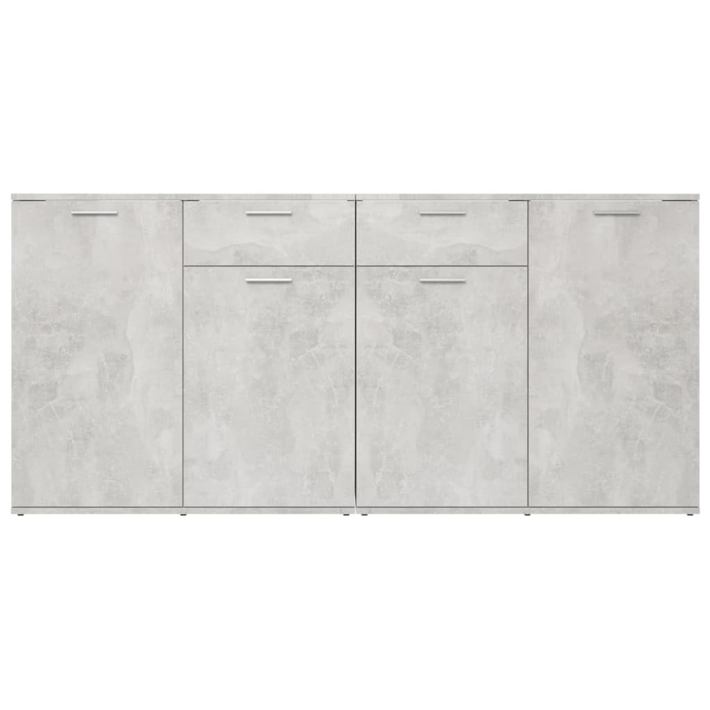 Credenza Grigio Cemento 160x36x75 cm in Truciolato