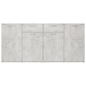 Credenza Grigio Cemento 160x36x75 cm in Truciolato