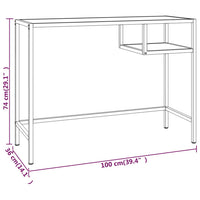 Scrivania per Computer Trasparente 100x36x74 cm Vetro Temperato 331625