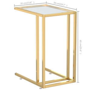 Tavolino per Computer Trasparente 50x35x65 cm Vetro Temperato 331645