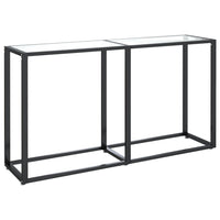 Tavolo Consolle Trasparente 140x35x75,5 cm in Vetro Temperato 331674