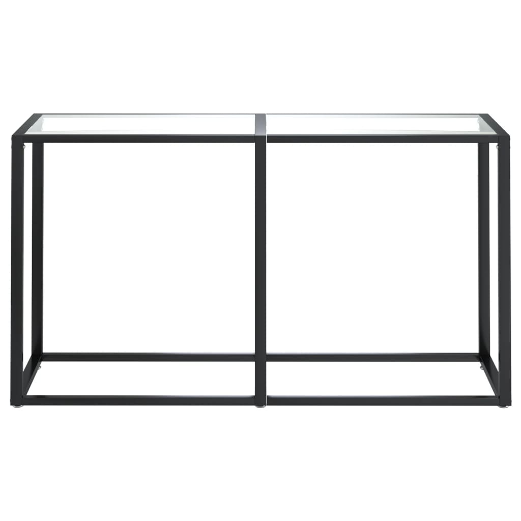 Tavolo Consolle Trasparente 140x35x75,5 cm in Vetro Temperato 331674