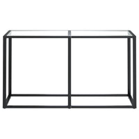 Tavolo Consolle Trasparente 140x35x75,5 cm in Vetro Temperato 331674