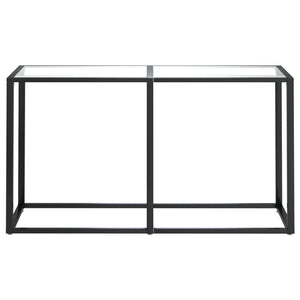 Tavolo Consolle Trasparente 140x35x75,5 cm in Vetro Temperato 331674