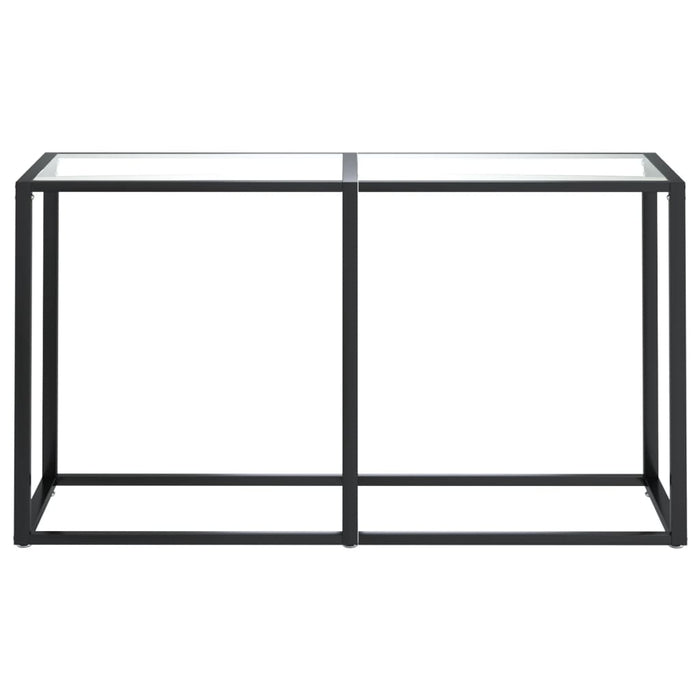 Tavolo Consolle Trasparente 140x35x75,5 cm in Vetro Temperato 331674