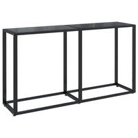 Tavolo Consolle Nero 140x35x75,5 cm in Vetro Temperato 331675