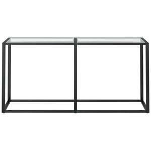 Tavolo Consolle Trasparente 160x35x75,5 cm in Vetro Temperato cod mxl 71653