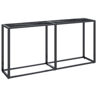 Tavolo Consolle Nero Marmo 160x35x75,5 cm in Vetro Temperato cod mxl 58974