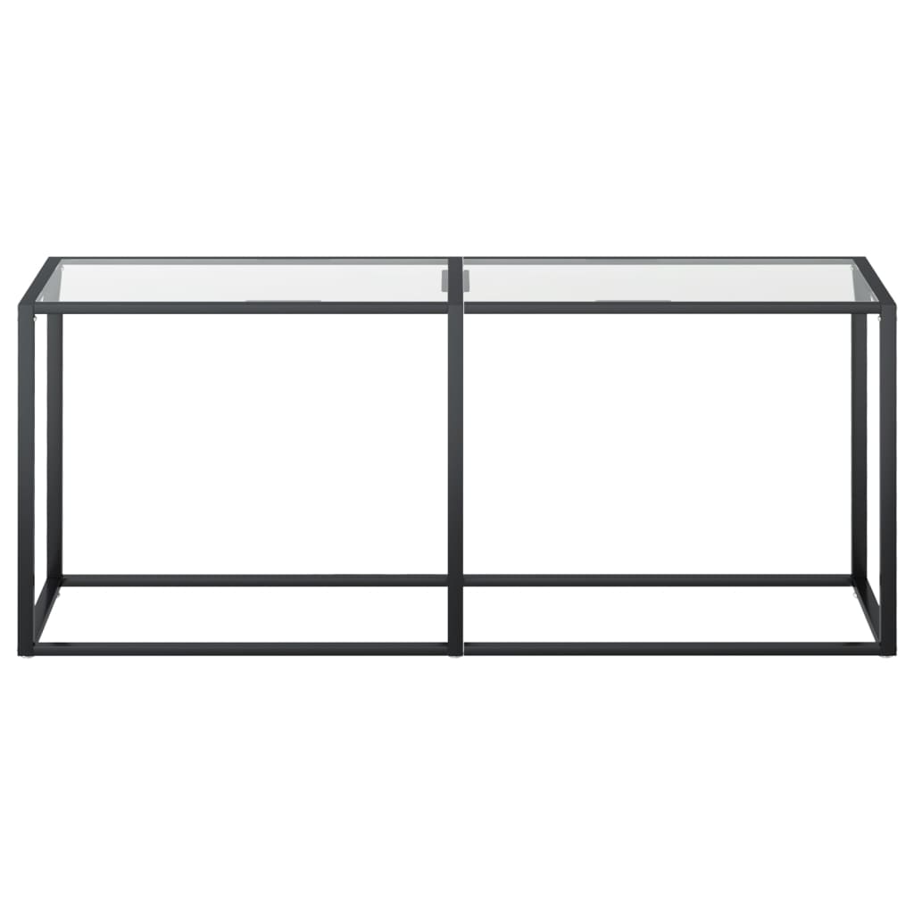 Tavolo Consolle Trasparente 180x35x75,5 cm in Vetro Temperato 331682