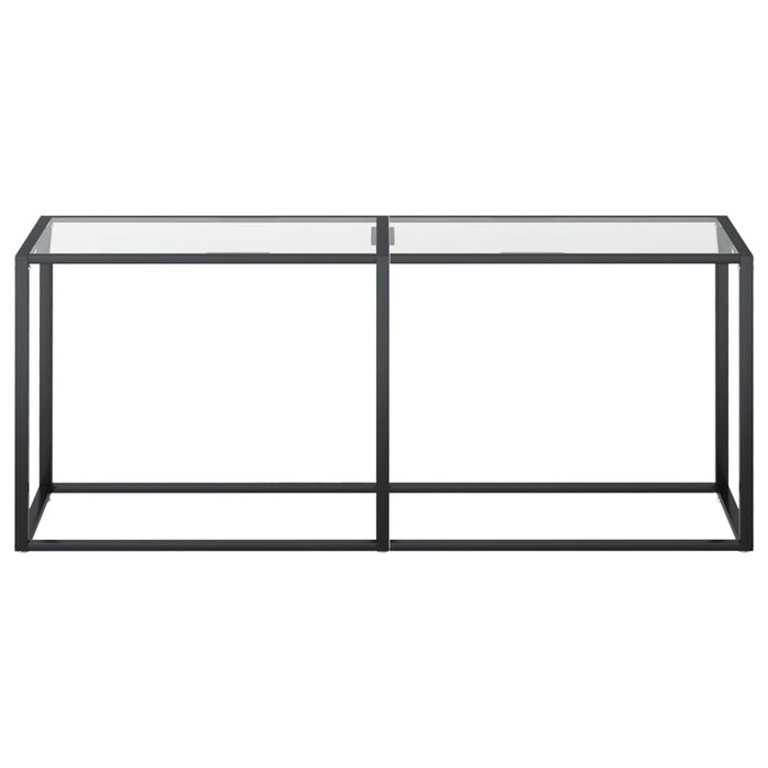 Tavolo Consolle Trasparente 180x35x75,5 cm in Vetro Temperato 331682