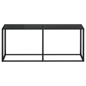 Tavolo Consolle Nero 180x35x75,5 cm in Vetro Temperato cod mxl 55037