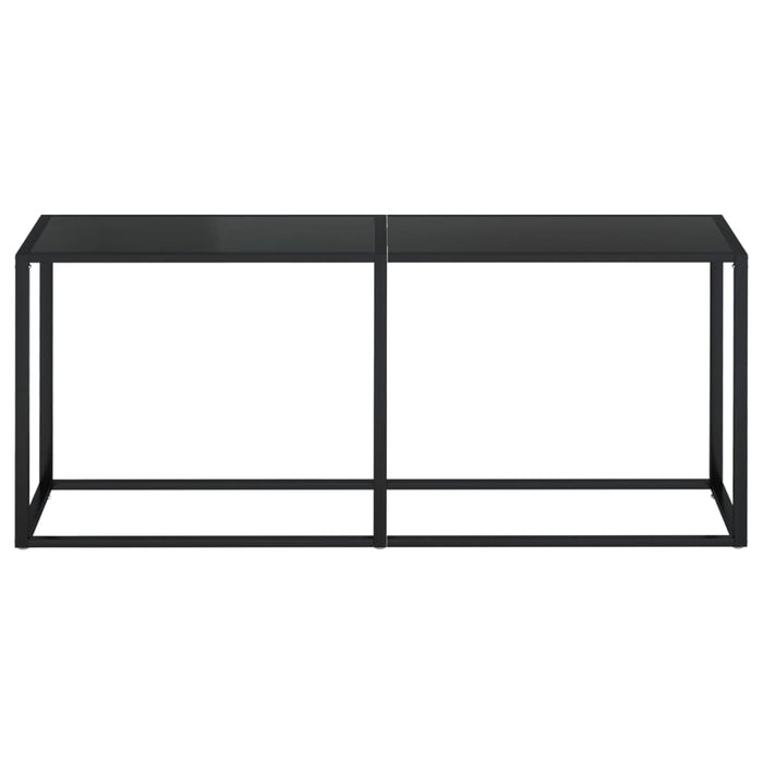 Tavolo Consolle Nero 180x35x75,5 cm in Vetro Temperato cod mxl 55037