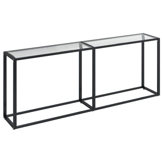 Tavolo Consolle Trasparente 200x35x75,5 cm in Vetro Temperato 331686